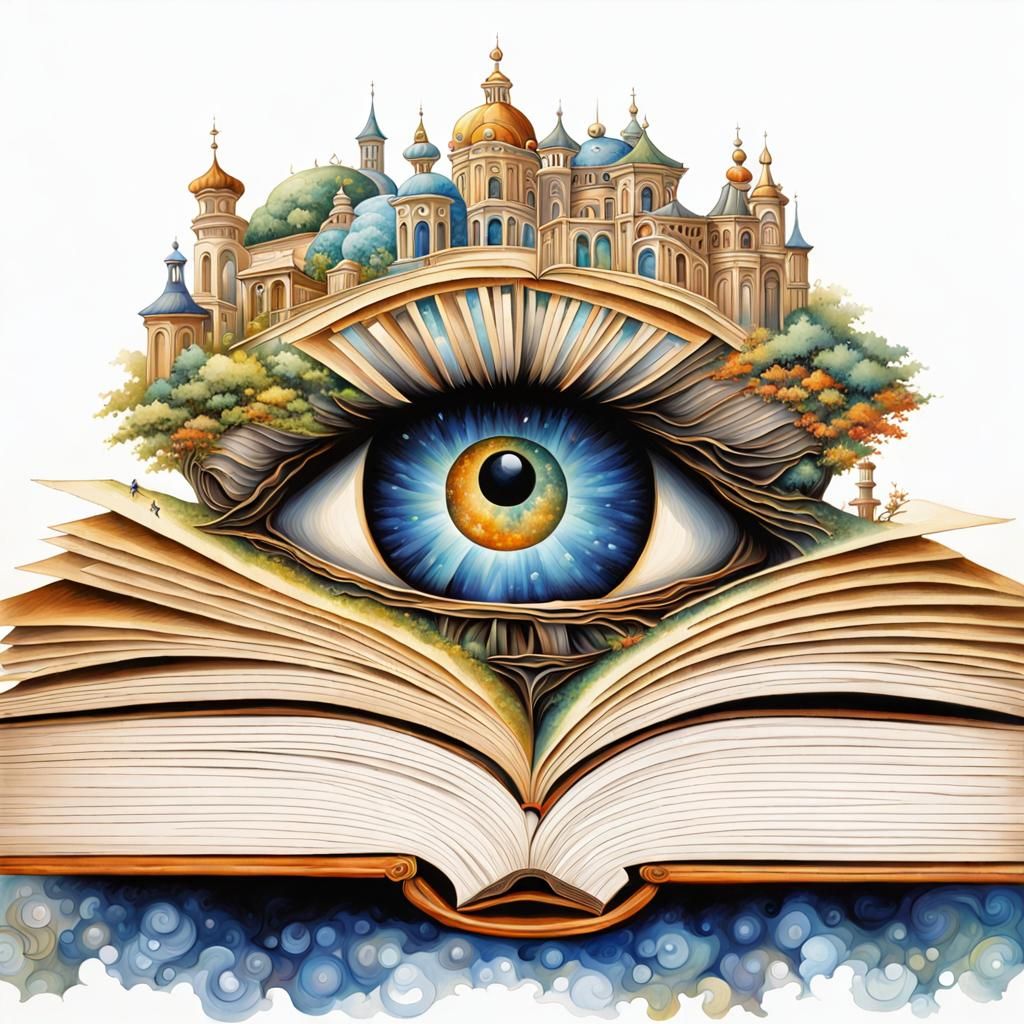 Cosmic Eye: Art Nouveau Cel-Shaded Fractal Painting