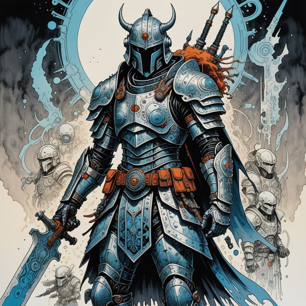 Ethereal Warrior in Ghostly Armor