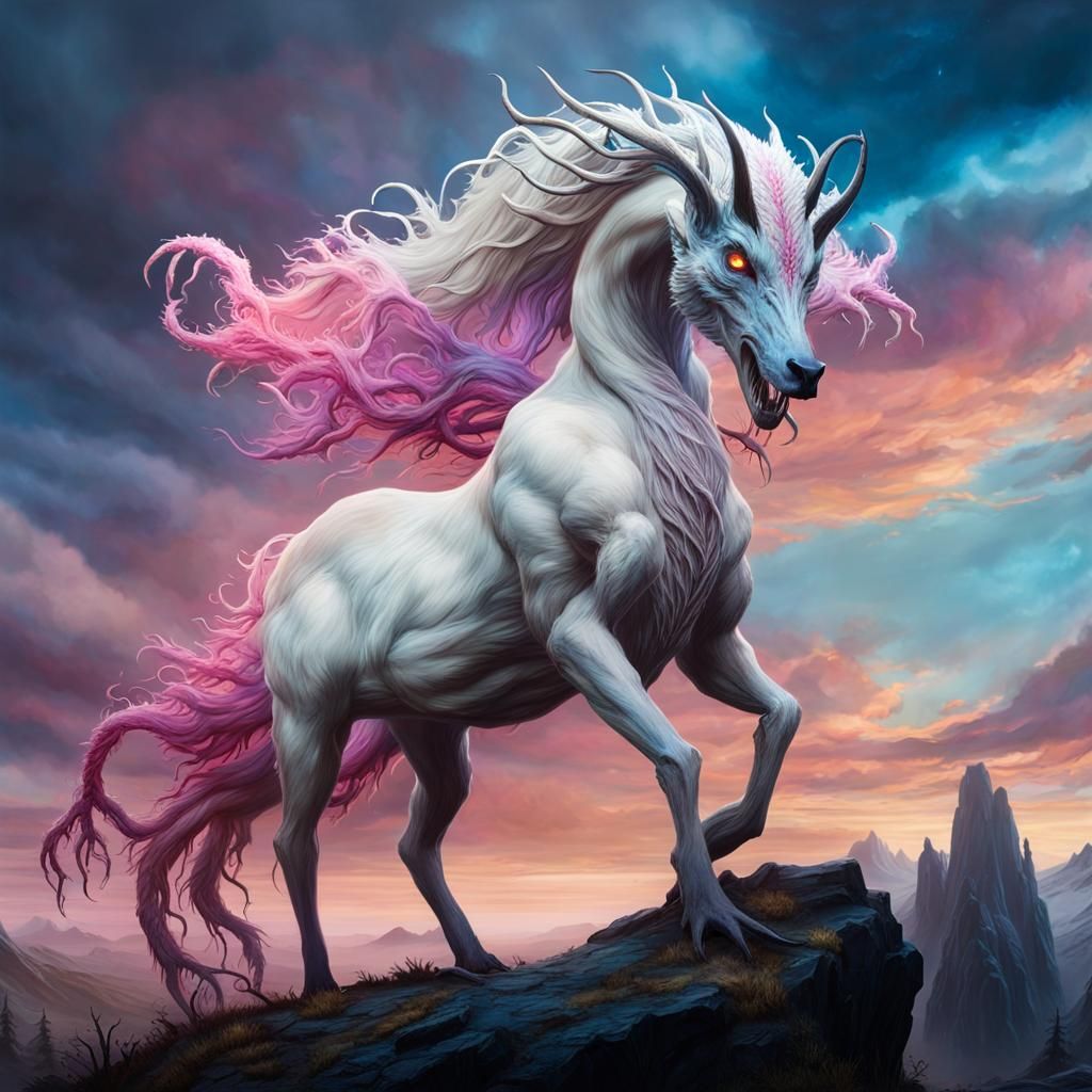 Eldritch Wendigo: A Gothic Horror Artstation Fantasy