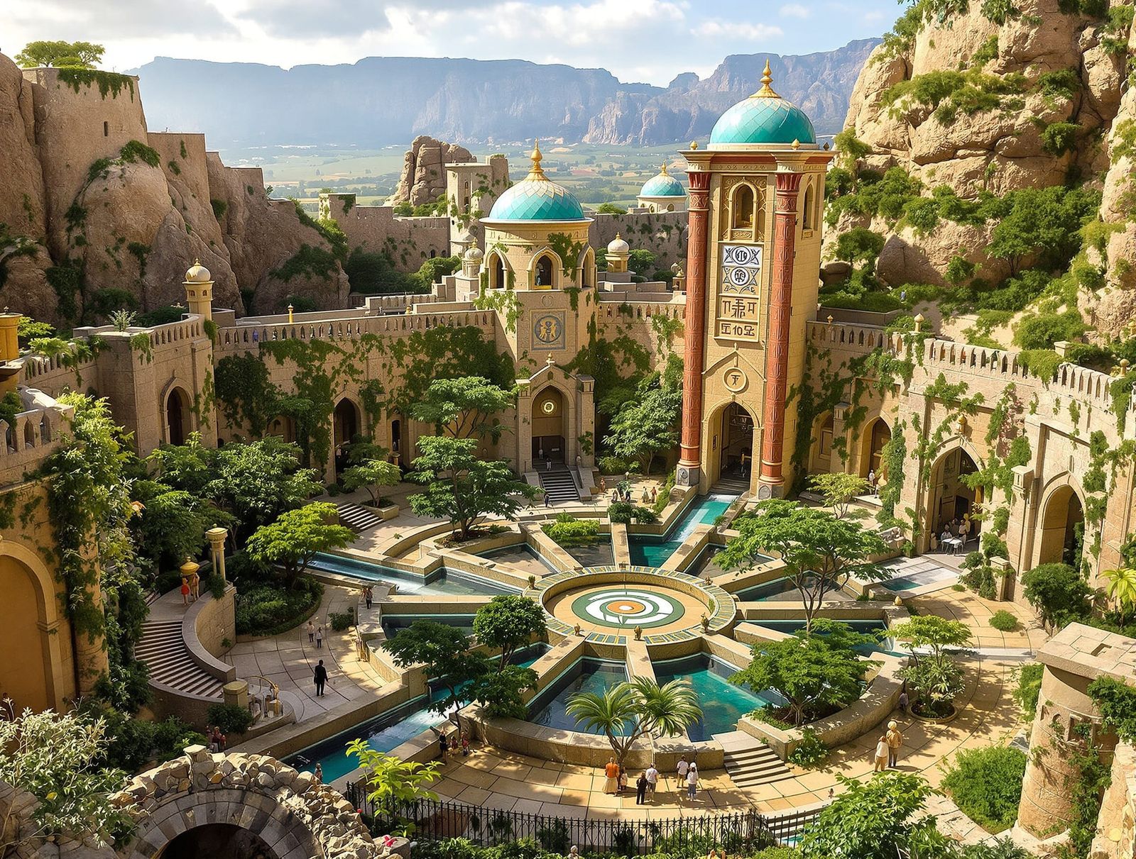 Ancient Citadel with Persian and Druidic Architecture