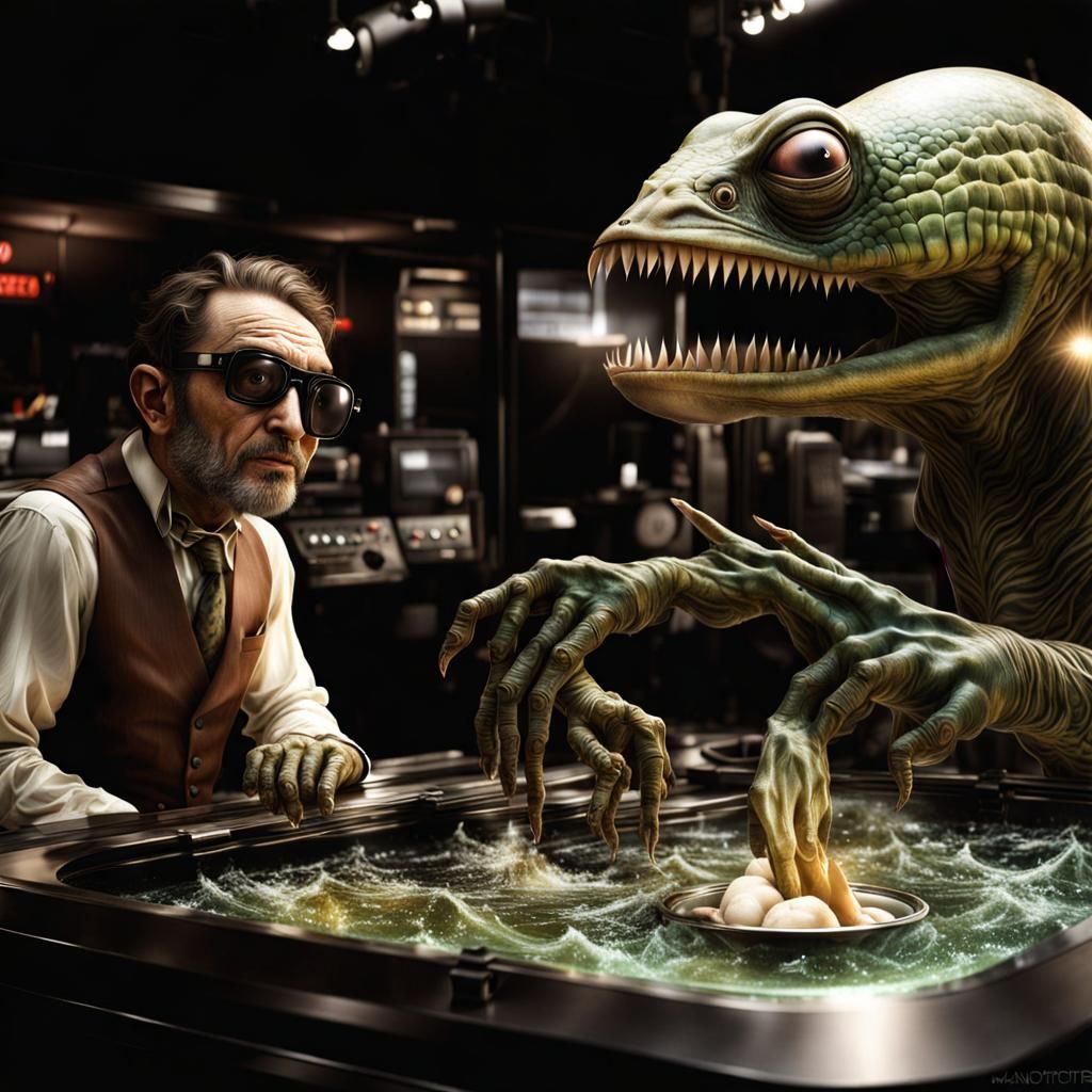 Photorealistic Aliens in Fashionable Clothing