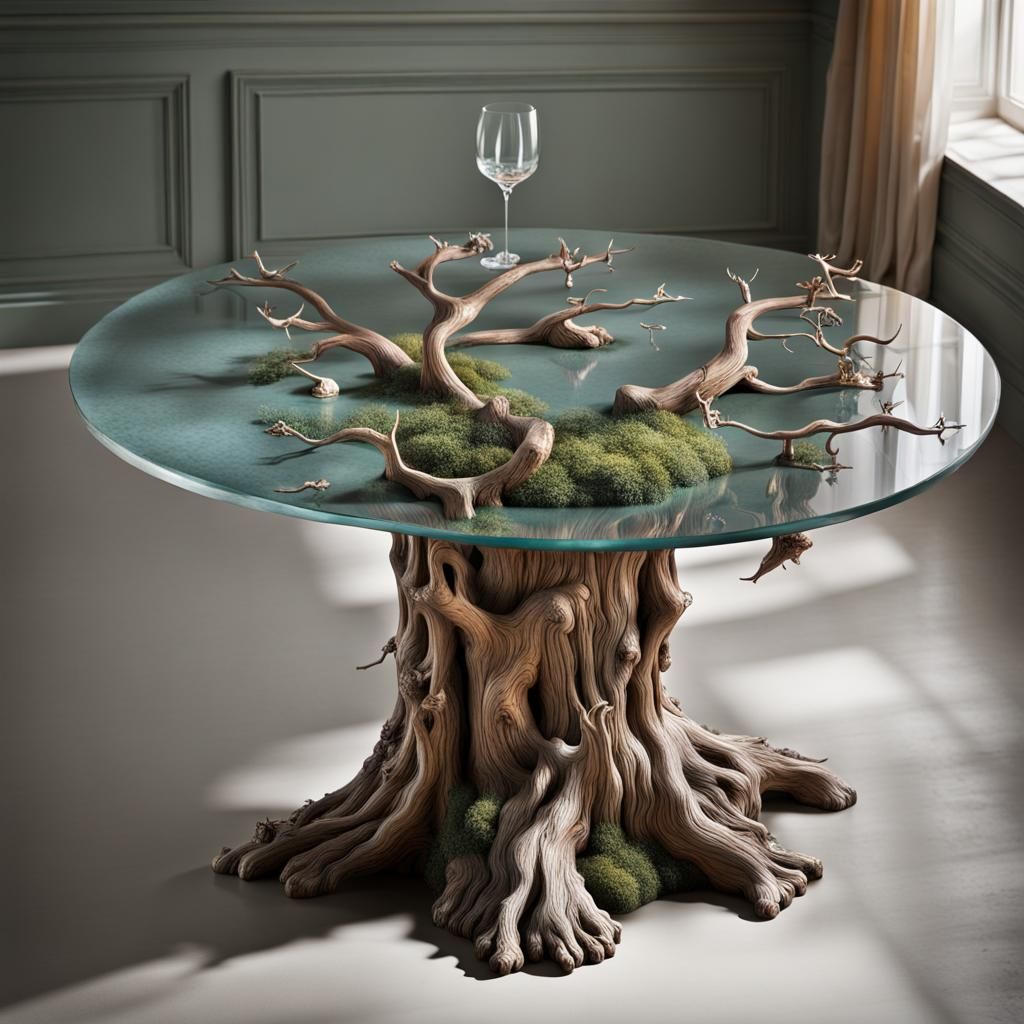 Enchanted Woodland Tree Trunk Table Design
