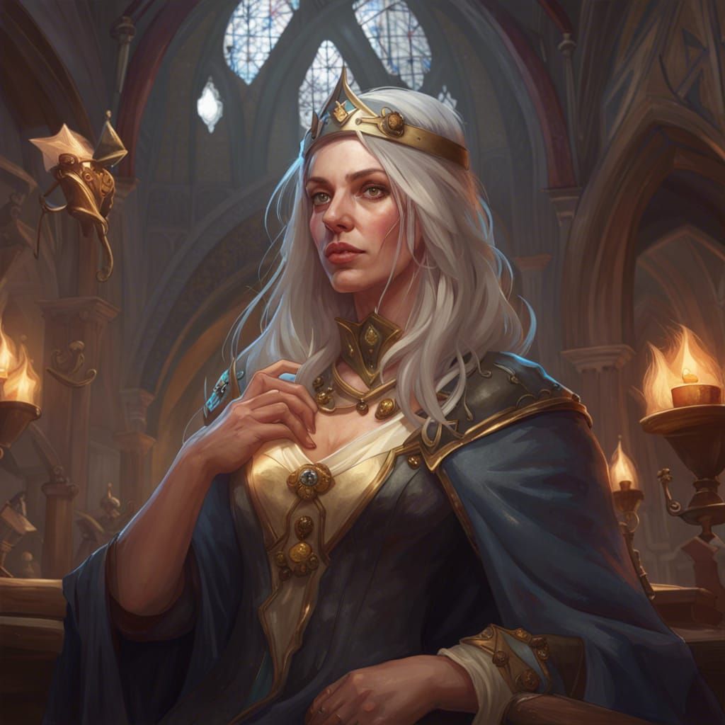 Medieval Court Witch Poisons King: Detailed Portrait