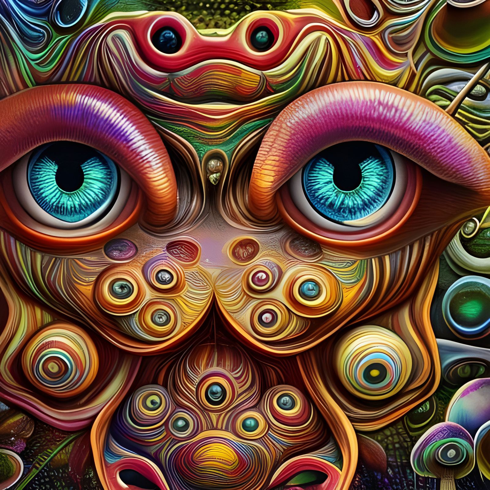Psychedelic Mushrooms with Googly Eyes on Artstation