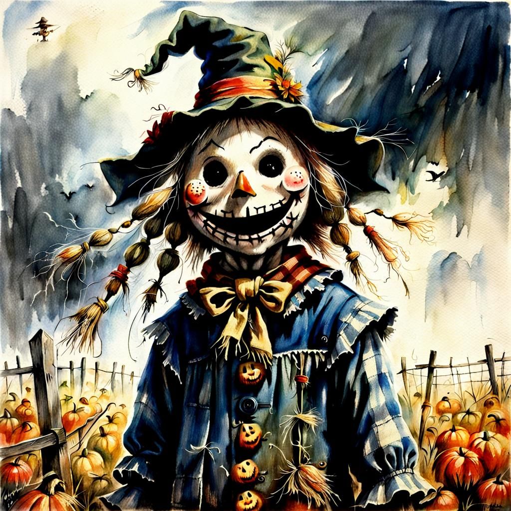 Smiling Scarecrow in Gammell Style