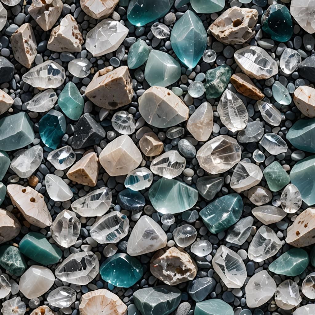 Ocean Waves Crashing on Quartz Formation