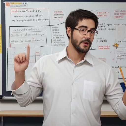 Teacher Explaining at the Whiteboard