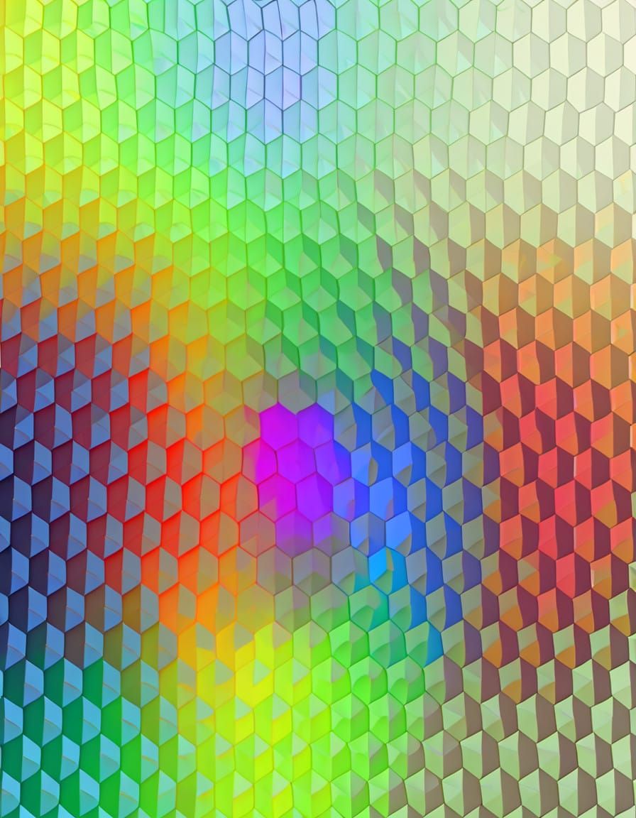 Vibrant Rainbow Orbital Swirl