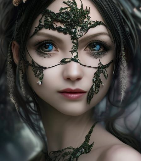 Sinister Crystal Maiden with Glass Eyes