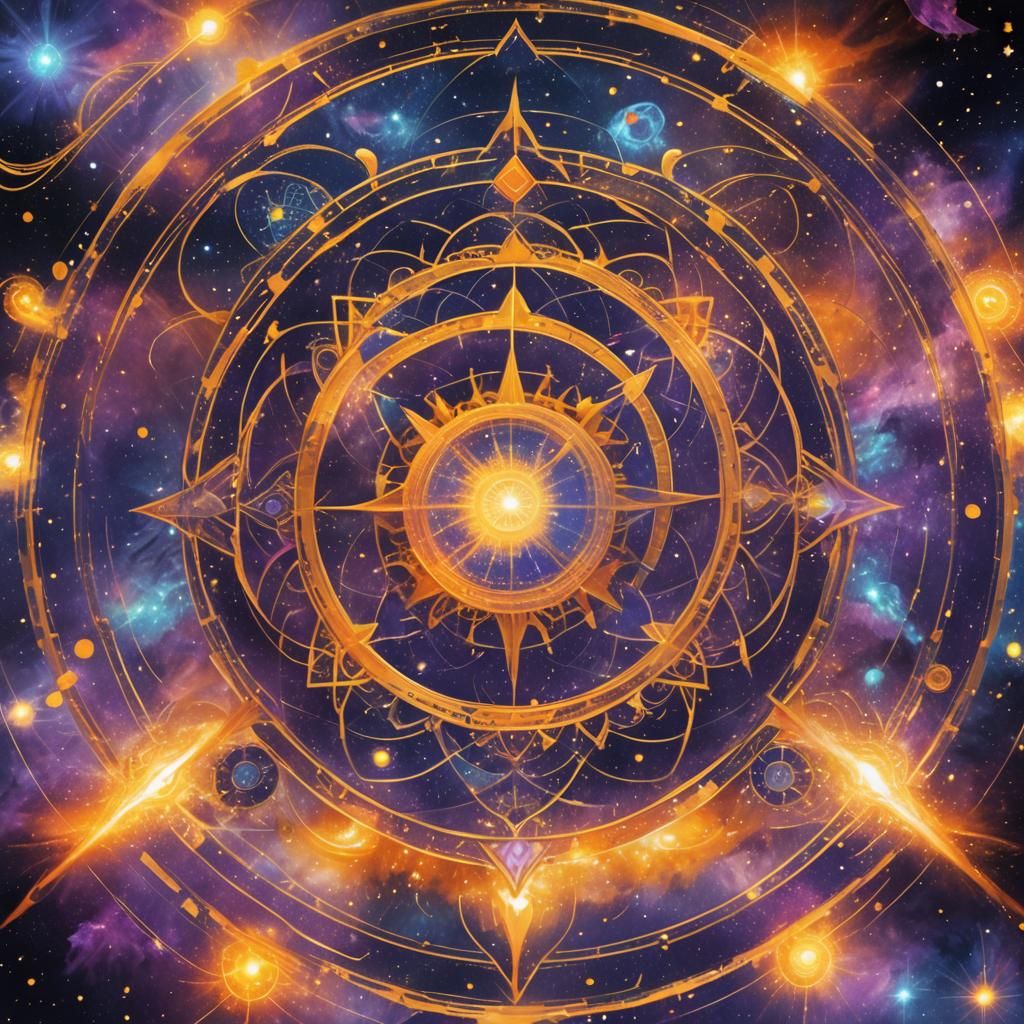 Celestial Soul Energy Radiating Light in Galaxy