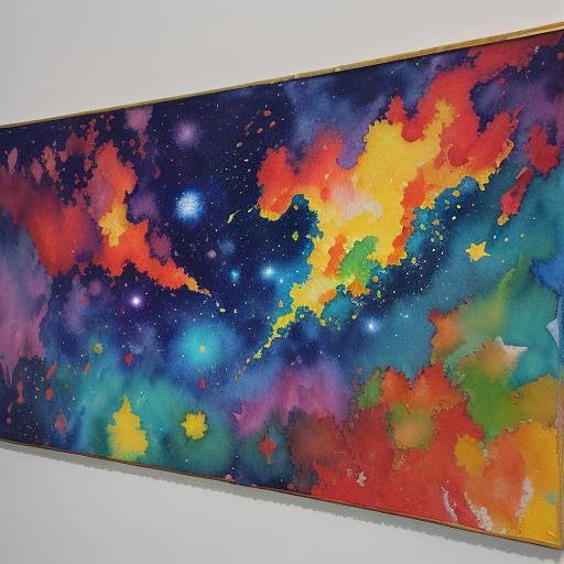 Cosmic Buffet: Gouache and Watercolor Impressionist Masterpi...