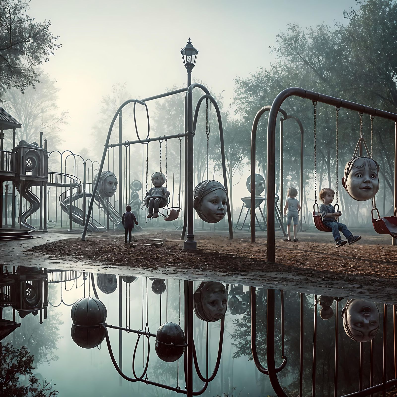Uncanny Park with Distorted Playground, Film Still
