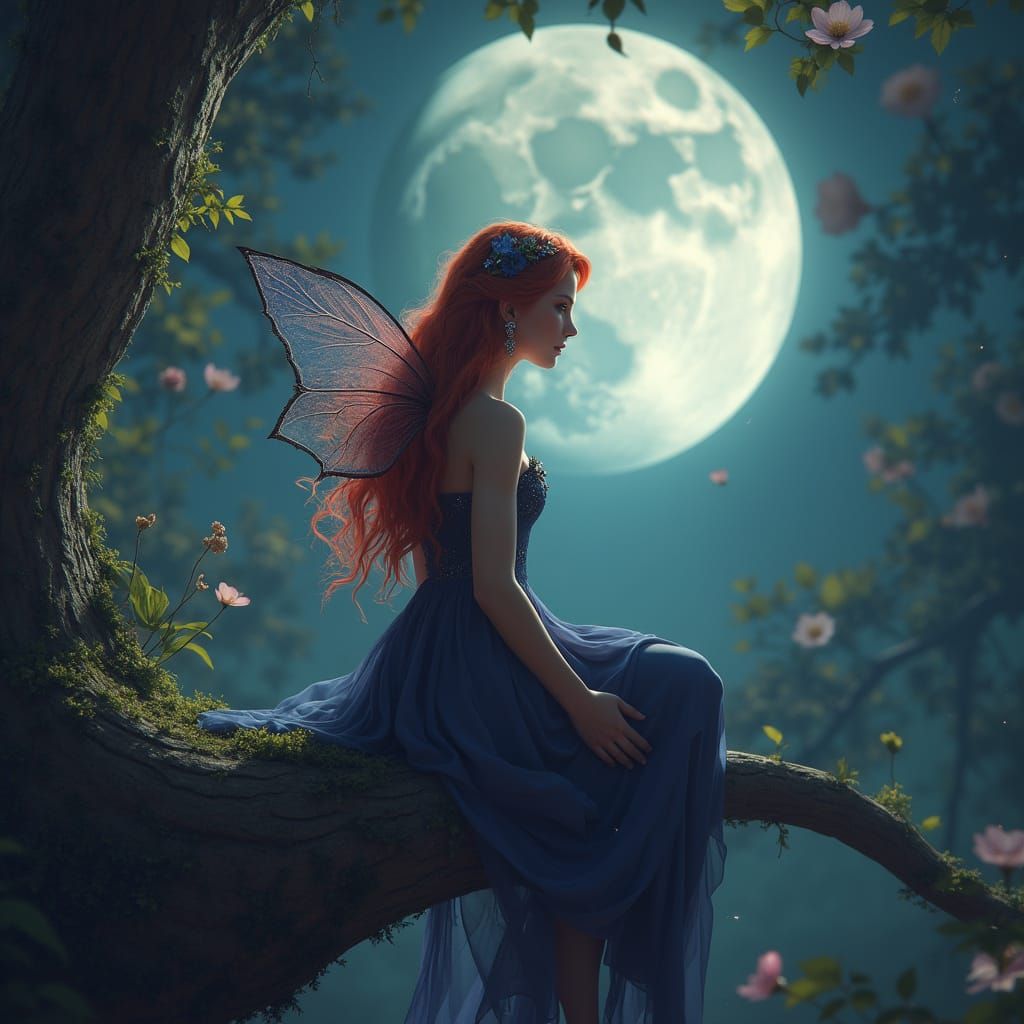 Magical Faerie Queen Under a Summer Moon