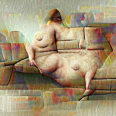 Nude Figure on Couch