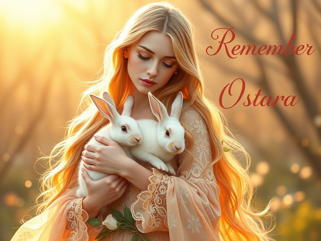 Ethereal Easter Goddess in Soft Pastel Hues