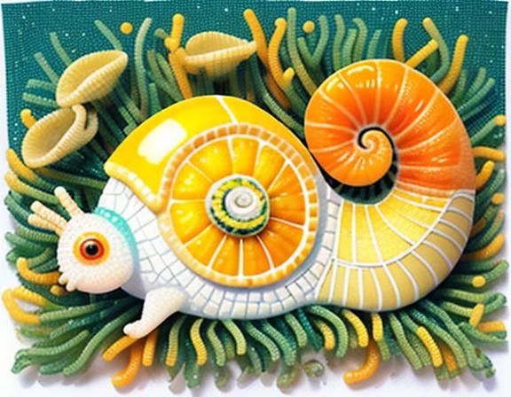 Macaroni Mosaic of Polymita Snail