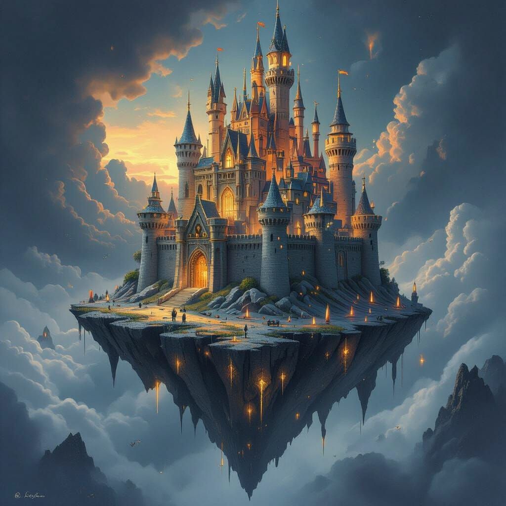 Epic Pencil Castle on Floating Island