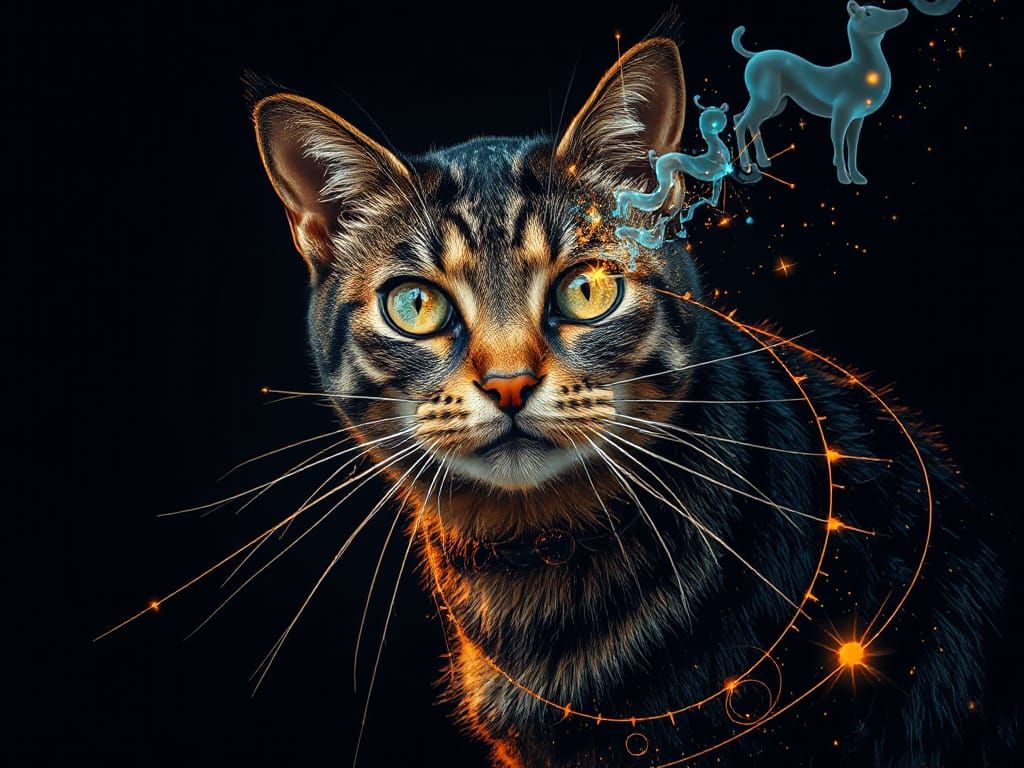 Generative iterations of cat, vertical compartmentalised ill...