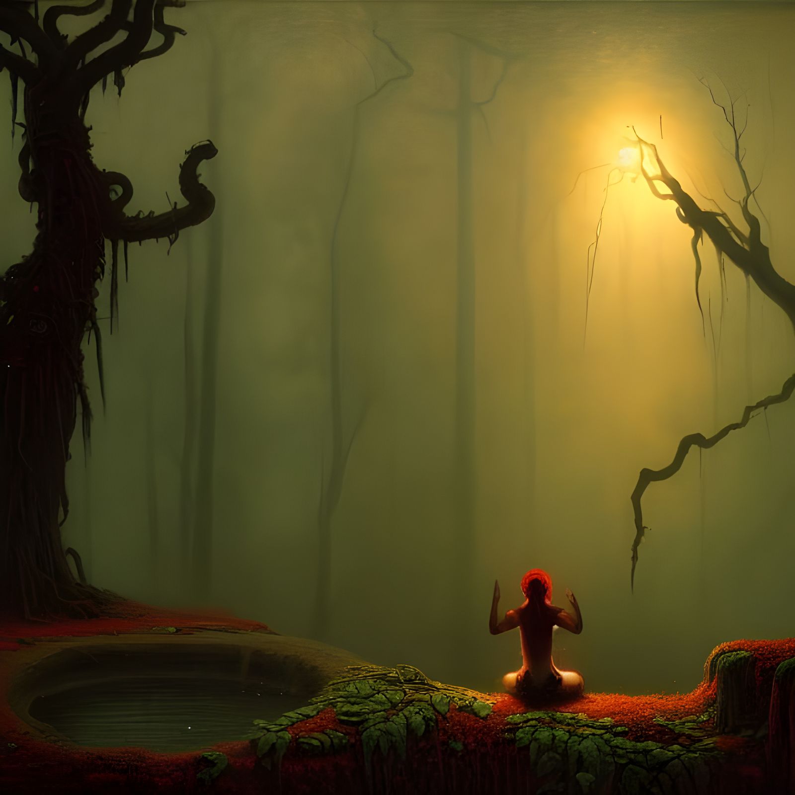 Meditation in the darkness