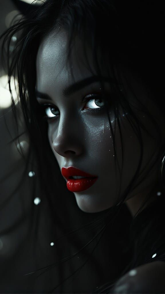 Hyperrealistic Noir Pantheress Portrait