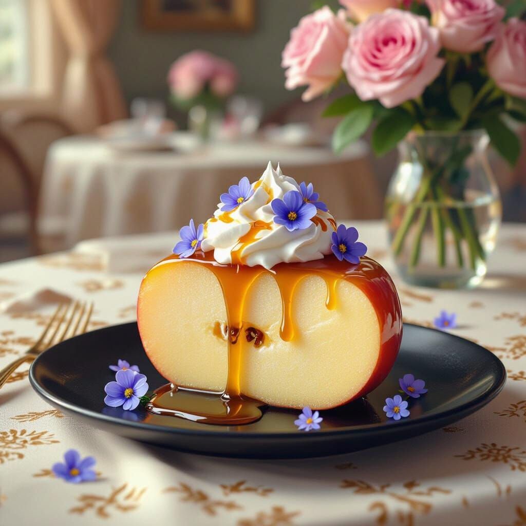 Apple Slice with Caramel, Fantasy Concept Art