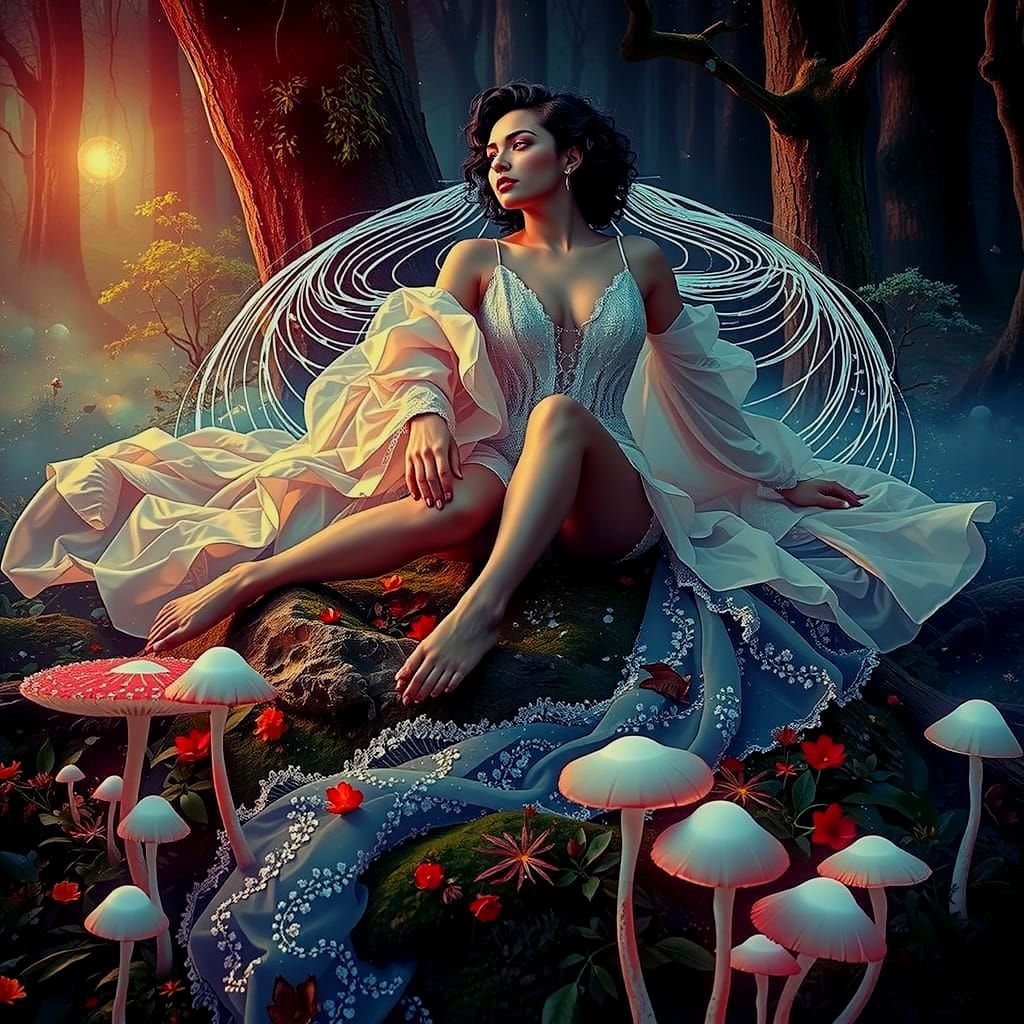 Glorious Charisma in Bioluminescent Forest