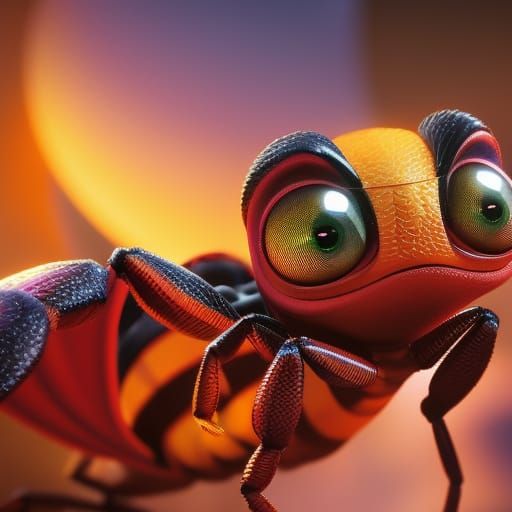 Cute Scorpion with Heart Stinger: Pixar-Style 3D Art