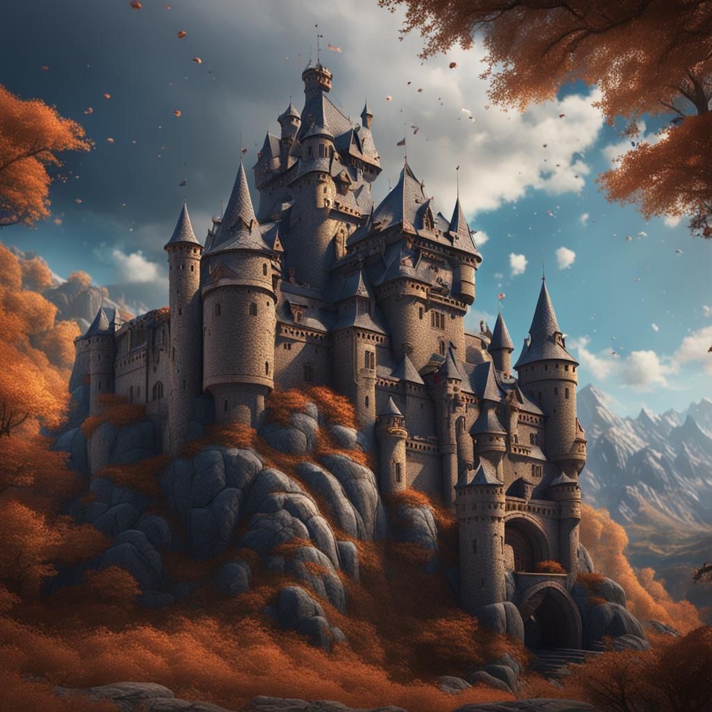 Fantastical Houska Castle Concept Art in Deep Color
