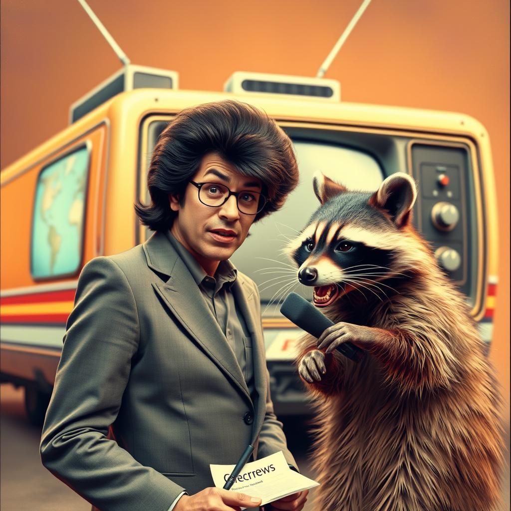 Furious Raccoon Interview on 80s Television News