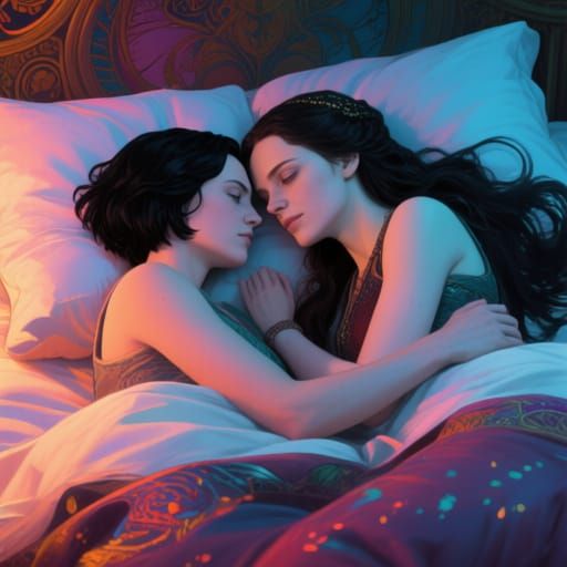 Arya Stark and Shireen Baratheon Portrait in Bed