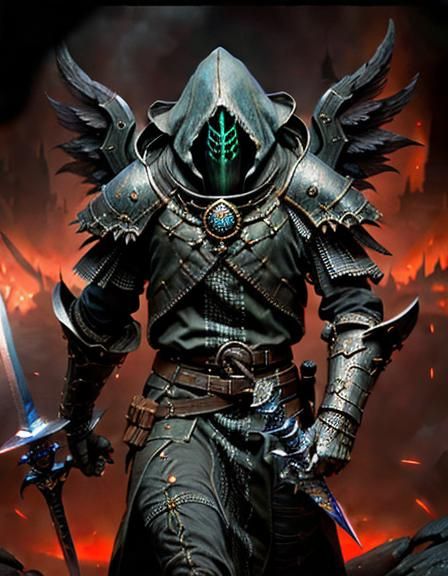 Githzerai Ranger with Dual Swords in 3D