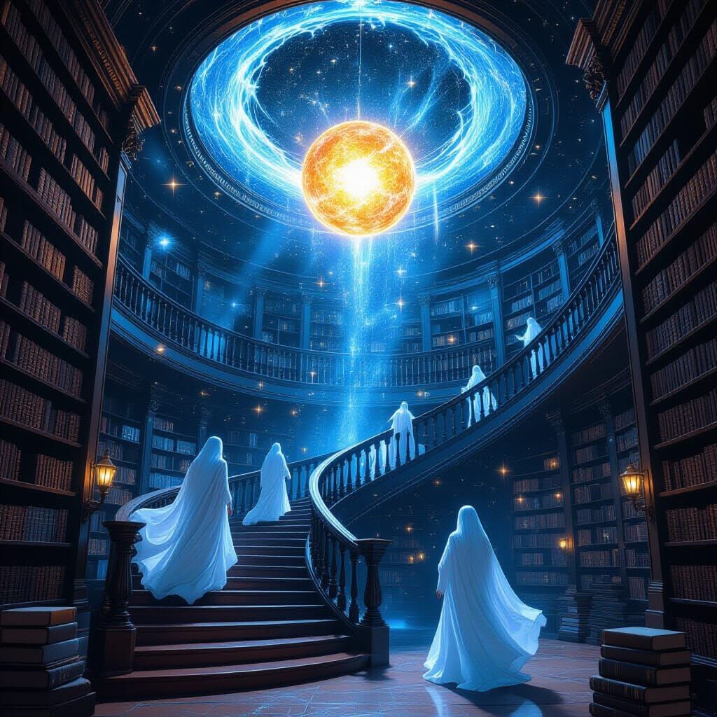 Spectacular Cosmic Library in Space