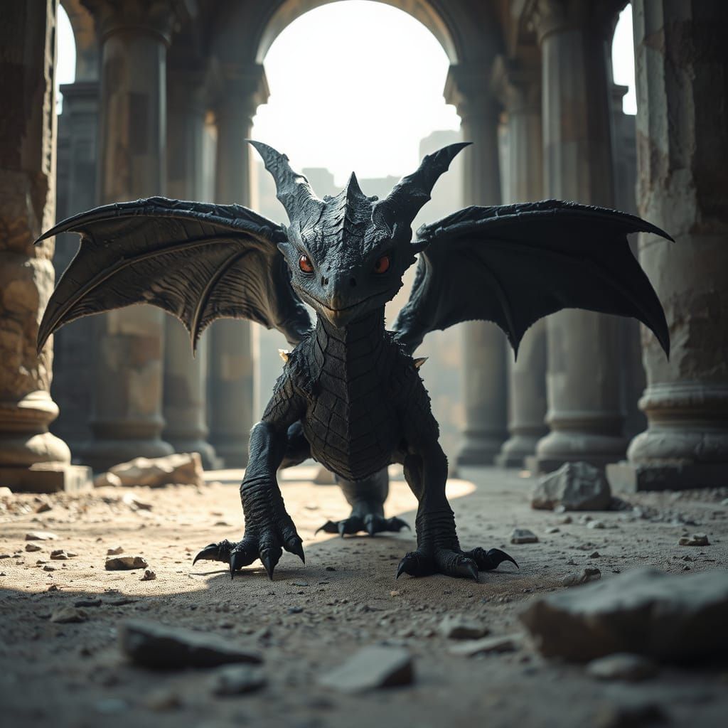 Ancient Ruins Guardian in Dark Fantasy