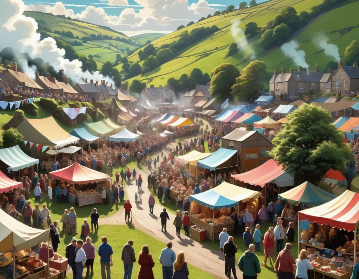 Cumbria Village Fair: Comic Book Style Illustration