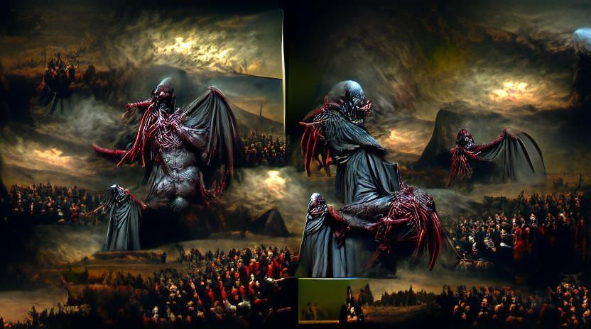 Sinister Azrael Embodiment of Death in Horror Art Style