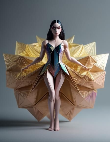 Tarot Card Woman in Dystopian Fortune Teller Shop