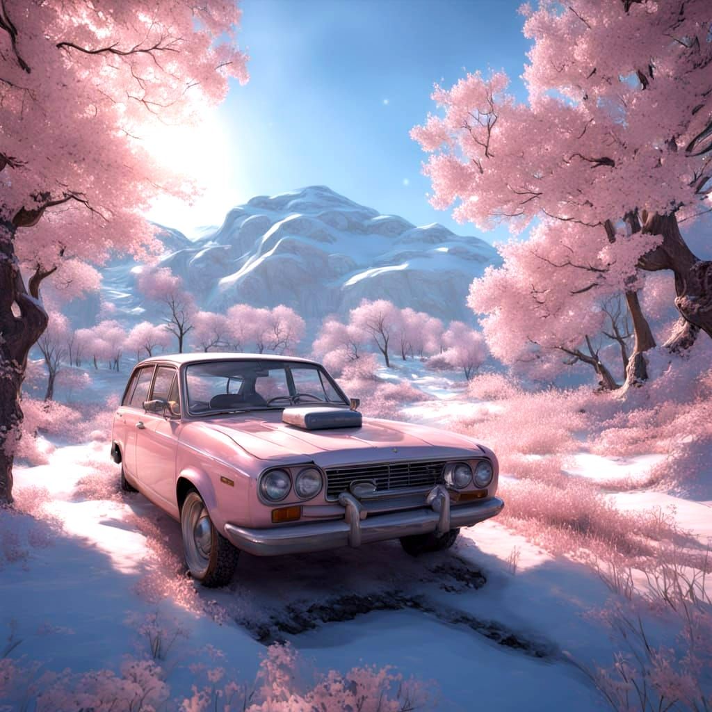 Ethereal Winter Wonderland with Celestial Beauty