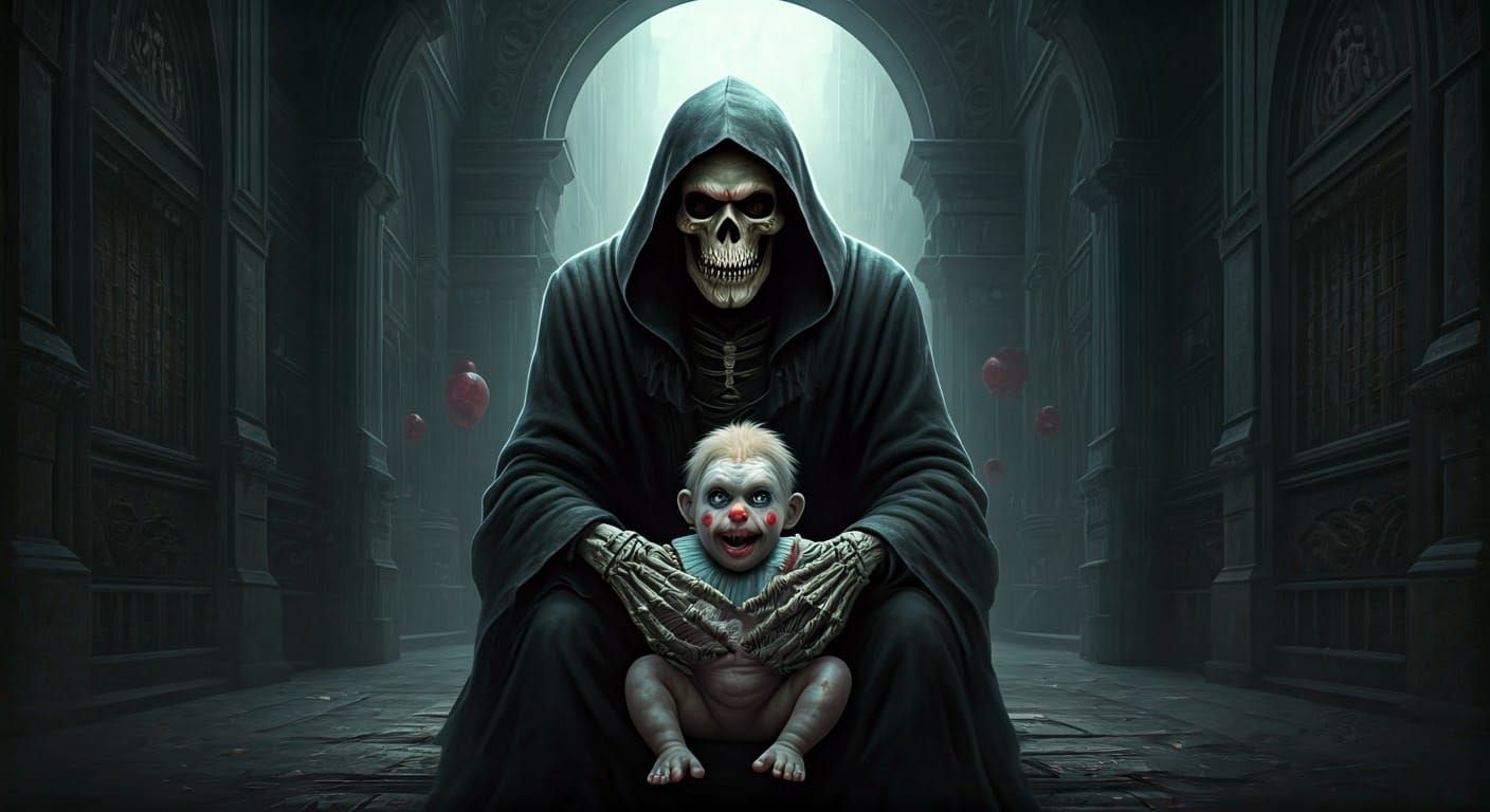 Hyperrealistic Grim Reaper Portrait in Moody, Cinematic Styl...