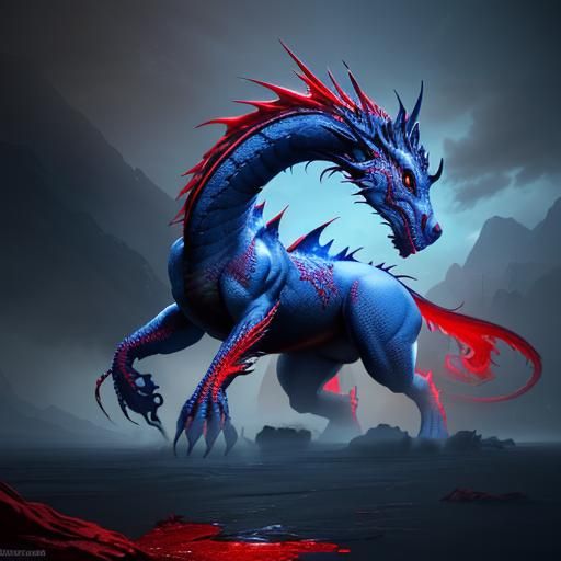 Dragon Horse Hybrid in Detailed Matte Painting