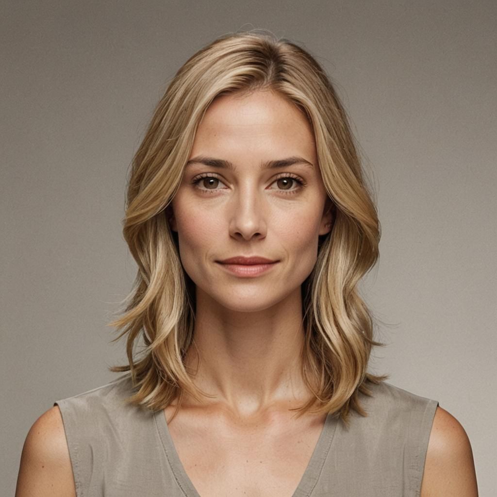 Blonde Woman with Brown Eyes Portrait