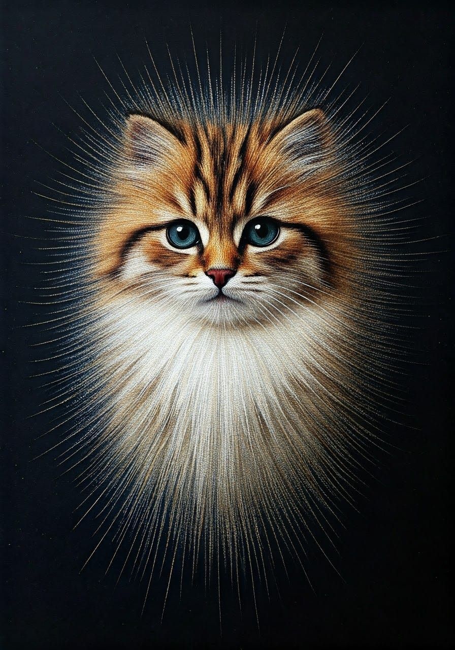 Felted Glitter Felines in Whimsical Wonderland