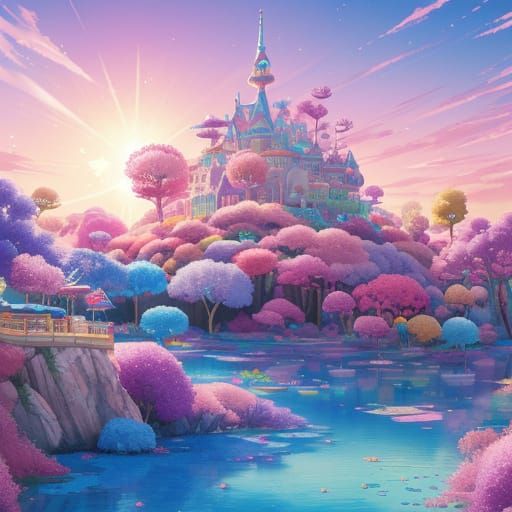 One Piece Characters in a Magical Candy World