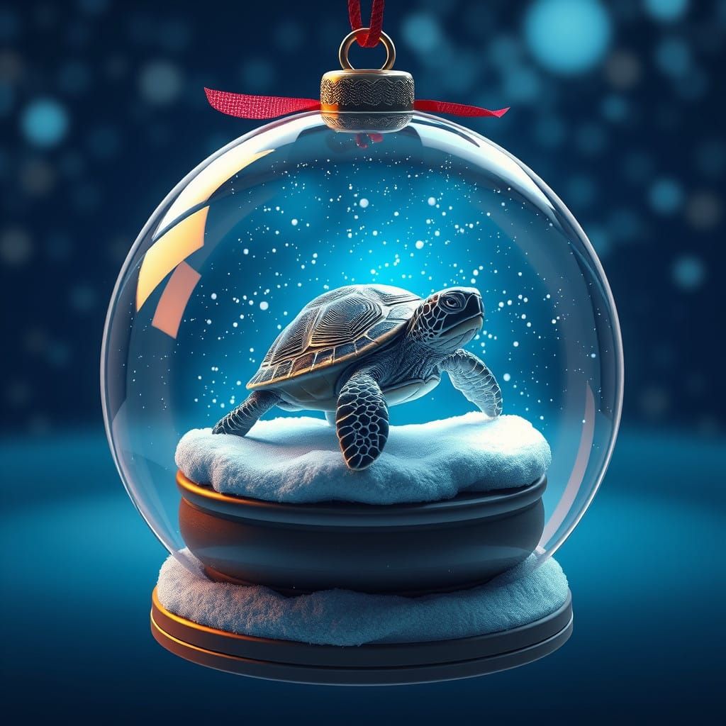 Snowglobe Christmas Ornament  with a perfect_composition  se...
