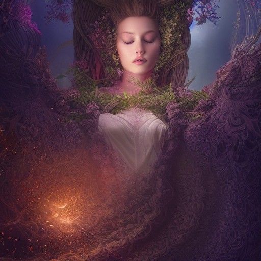 Sleeping Beauty: Intricate Holographic Dreamscape