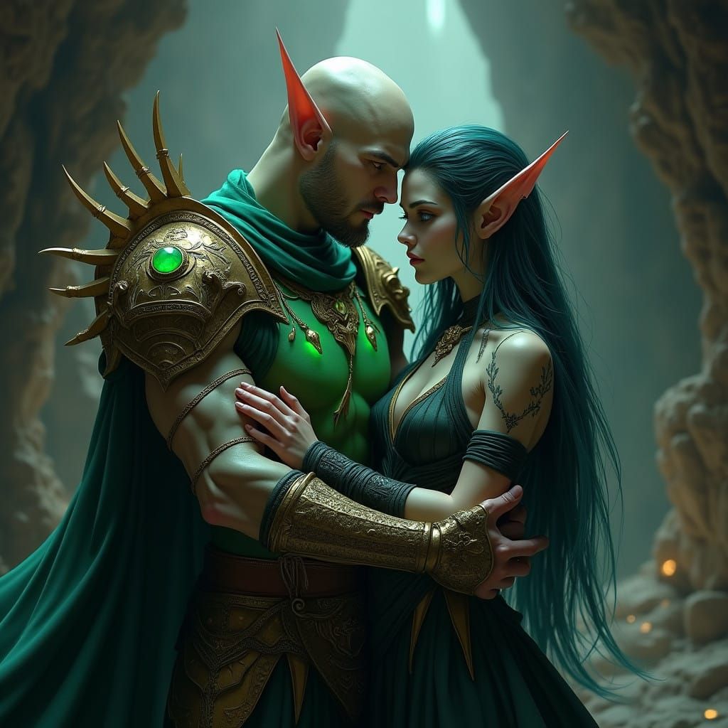 Two Warriors in Ancient Cavern of Whispers