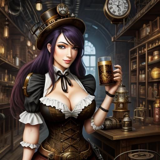 Steampunk Barmaid