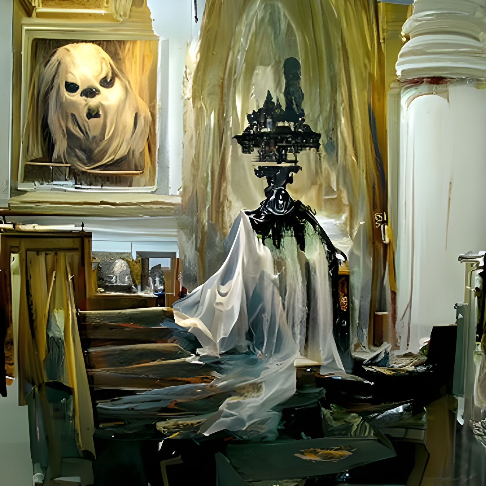 Opulent Haunted Mansion Painting