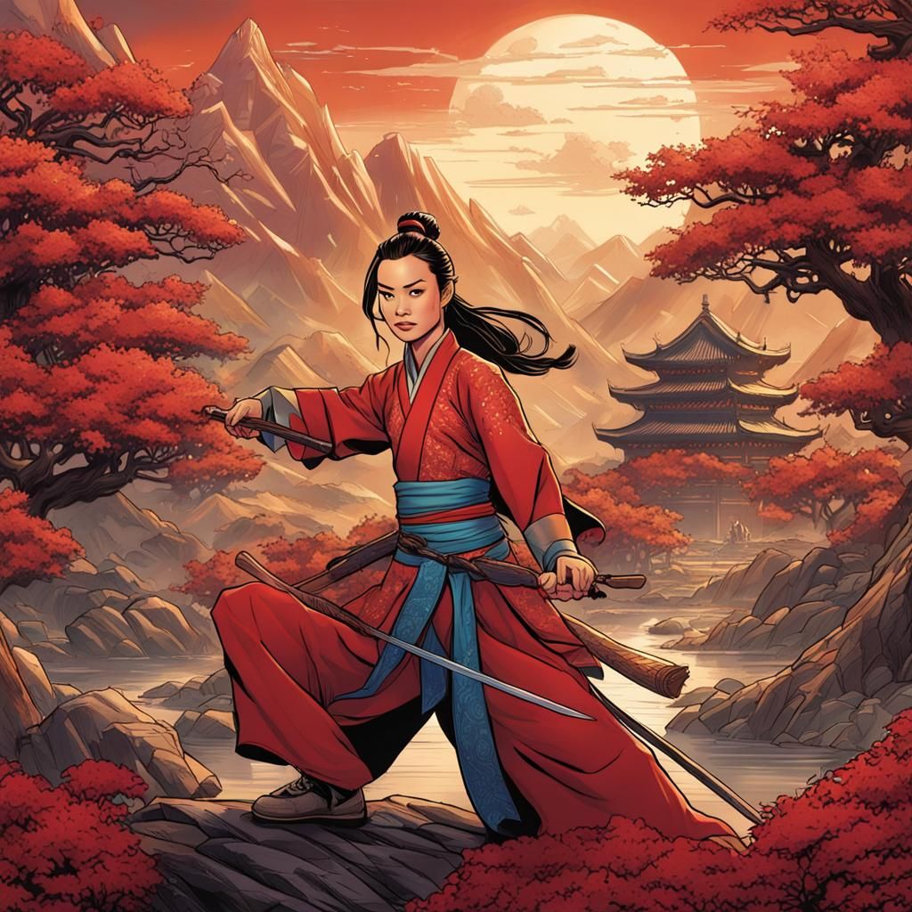 Brie Larson as Mulan: Comic Book Art