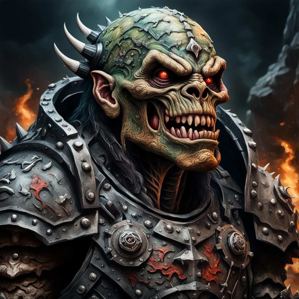 Creepy Rock Monster Tattoo Artist in Gothic Style