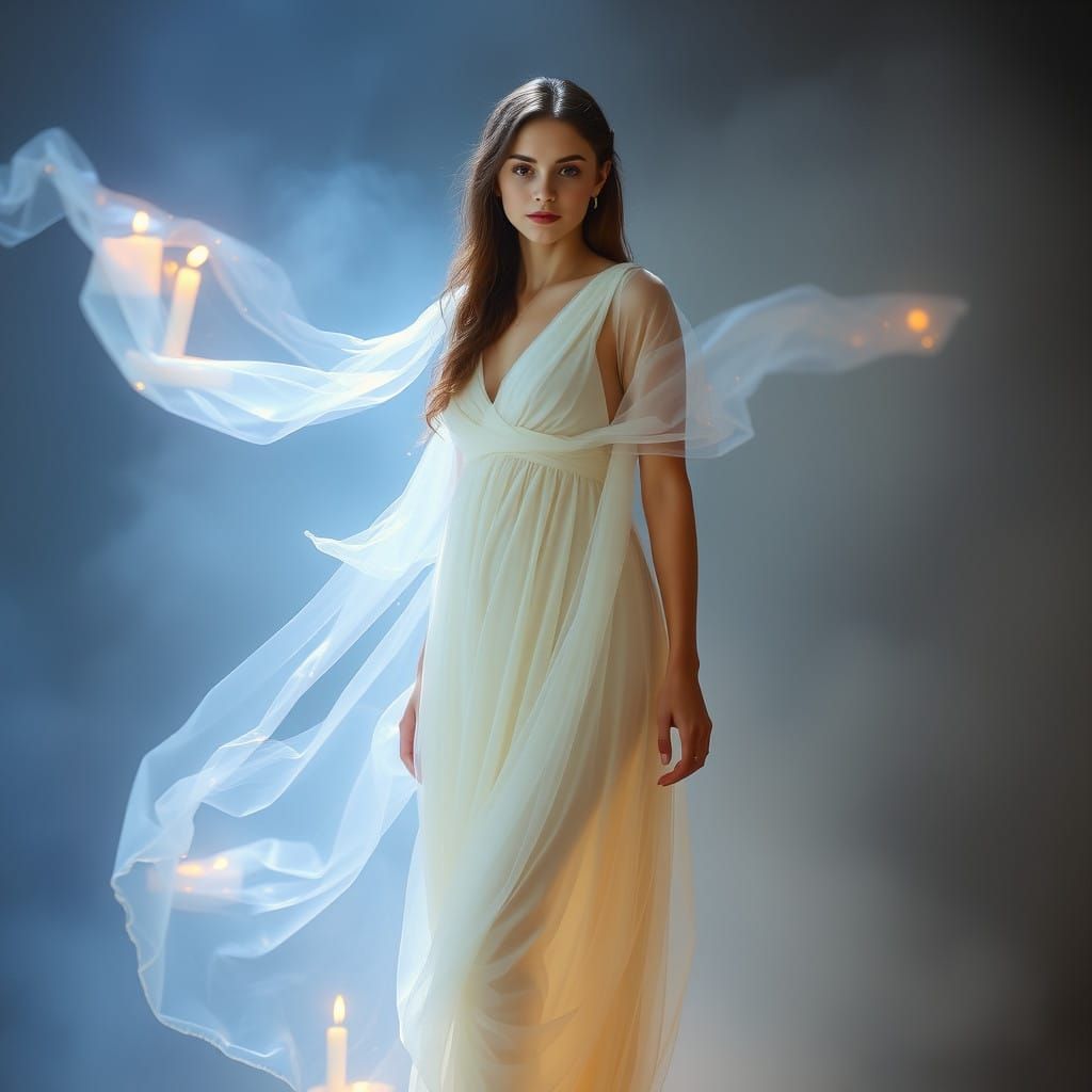 Timeless Goddess Transforms Through the Ages in Shimmering A...